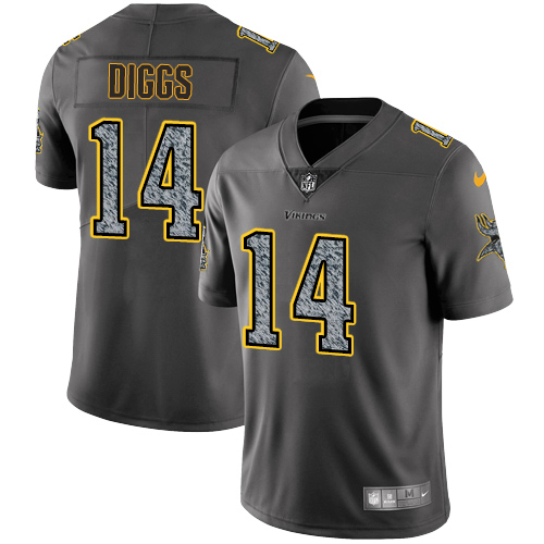 Nike Vikings #14 Stefon Diggs Gray Static Men's Stitched NFL Vapor Untouchable Limited Jersey